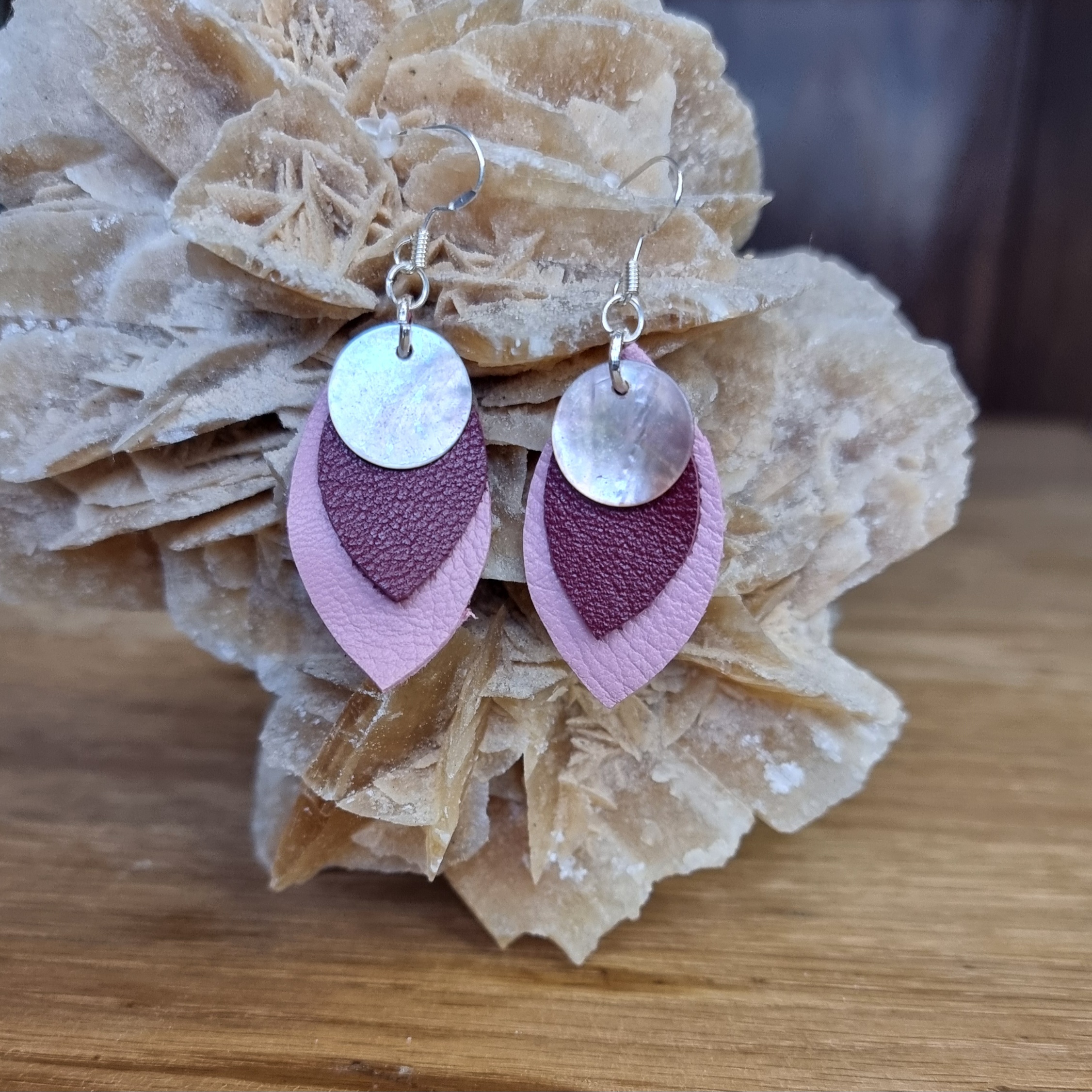 Boucles d'oreilles cuir – Image 4